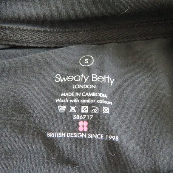 SWEATY BETTY After Class Organic Cotton Sweatshirt in Black Gym Lounge - Size S - Picture 14 of 14